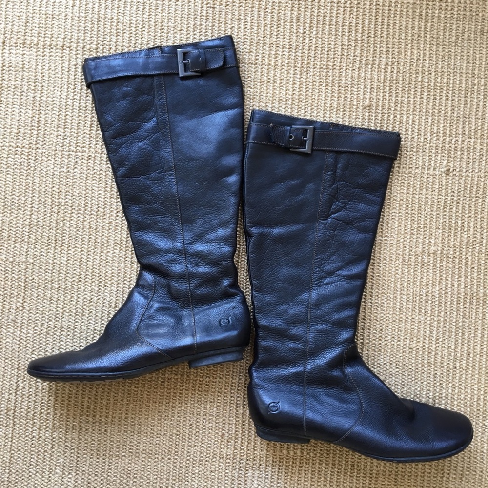 BORN black leather boots